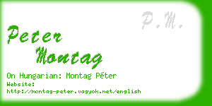 peter montag business card