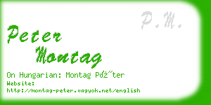peter montag business card